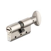 Цилиндровый механизм с вертушкой 164 DBM-E/90 (40+10+40) mm никель 5 кл. БЛИСТЕР