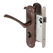 Корпус врезного замка с ручками на планке KIT А7-5555/3 W/B MOS