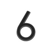 Цифра «6» самоклеящаяся ABS (50х37) (FUARO) BL черный