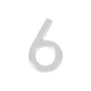 Цифра «6» самоклеящаяся ABS (50х37) (FUARO) CP хром