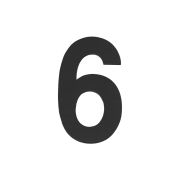 Цифра «6» самоклеящаяся SS304 (50х30) (FUARO) BL черный