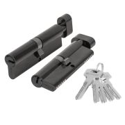 Цилиндровый механизм (200 ZM/100) 2000ZM Knob 100 (50+10+40) BL-24 черный 5Key с вертушкой