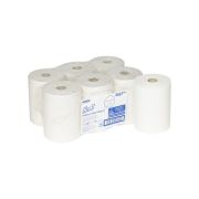 Бумажные полотенца Kimberly-Clark в рулонах Scott® SlimRoll белые однослойные (6 рулонов х 190 метров) Артикул: 6697
