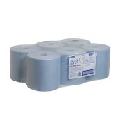 Бумажные полотенца Kimberly-Clark в рулонах Scott® Xtra синие однослойные (6 рулонов х 304 метров) Артикул: 6668