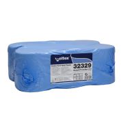 Бумажные полотенца Celtex Megamini Maxipull Trend в рулонах 2-слойные, голубые (6 рулонов х 450 листов) Артикул: C32329