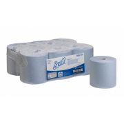 Бумажные полотенца Kimberly-Clark в рулонах Scott® Essential синие однослойные (6 рулонов х 350 метров) Артикул: 6692