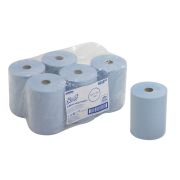 Бумажные полотенца Kimberly-Clark в рулонах Scott® SlimRoll синие однослойные (6 рулонов х 165 метров) Артикул: 6658
