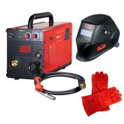 Полуавтомат сварочный FUBAG IRMIG 180 (31 432) + горелка FB 250 3m ( FB 250 Ergo 3m) (38443) + маска сварщика Хамелеон IR 9-13N S (38072) + сварочные краги на подкладке красные FWGN 10R (641180)