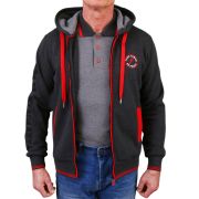 Серо-красная толстовка Fubag с капюшоном размер XXL