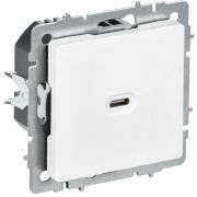 Розетка СП BRITE РЮ12-1-БрАБ USB C 65Вт высокоскор. заряд. арктич. бел. IEK BR-U13-065-K91