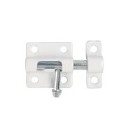 Шпингалет мебельный металлический SPD40х30 WH белый