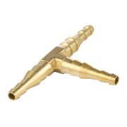 Соединитель тройник для газосварочных рукавов Ø 6/9 - 6/9 - 6/9, латунь