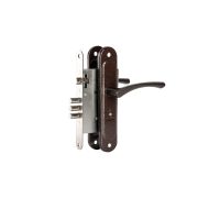 Замок врезной сувальдный с защёлкой в комплекте с ручкой ЗВ9.009/17 (медь), 4 кл.