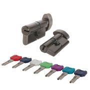 Цилиндровый механизм MaxPro7002Knob52mm(21+10+21) GR графит 7key с вертушкой