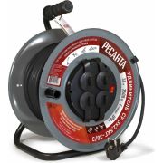 Удлинитель силовой на металлической катушке Ресанта СУ-3х2,5КГ-30/3 (с выкл., 4 розетки, IP44)