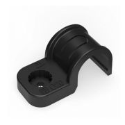 Крепеж-скоба пластиковая односторонняя для прямого монтажа черная в п/э д20 (50шт/уп) Промрукав