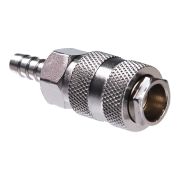 Фитинг Штуцер евро (мама) - Штуцер елочка 8 мм с обжимным кольцом 8х13мм