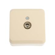 Розетка телевизионная TV 1-м ОП Этюд крем. SE TVA-002K