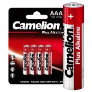 Элемент питания алкалиновый AAA/LR03 1.5В Plus Alkaline LR03-BP4 BL-4 (блист.4шт) Camelion 7369