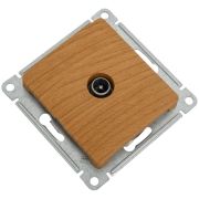 Розетка телевизионная оконечная TV 1-м СП Glossa 1дБ механизм дерево дуб SE GSL000591