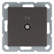 Розетка телевизионная оконечная TV Ф9.5мм механизм мокко Jasmart G6001Z