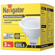 Лампа светодиодная 94 127 NLL-MR16-3-230-4K-GU5.3 3Вт 4000К нейтр. бел. GU5.3 230лм 220-240В Navigator 94127
