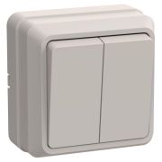 Выключатель 2-кл. ОП Октава 10А IP20 ВС20-2-0-ОКм крем. GENERICA EVO20-K33-10-DC