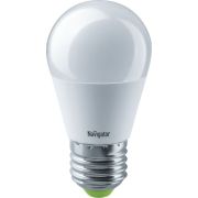 Лампа светодиодная 94 477 NLL-P-G45-5-230-2.7K-E27 5Вт шар 2700К тепл. бел. E27 330лм 176-264В Navigator 94477