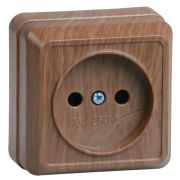 Розетка 1-м ОП Октава 10А IP20 без заземл. дуб GENERICA ERO10-K04-10-DC