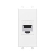 Розетка компьютерная 1мод. Avanti «Белое облако» RJ45 кат.5E без шторок модульная механизм DKC 4400661